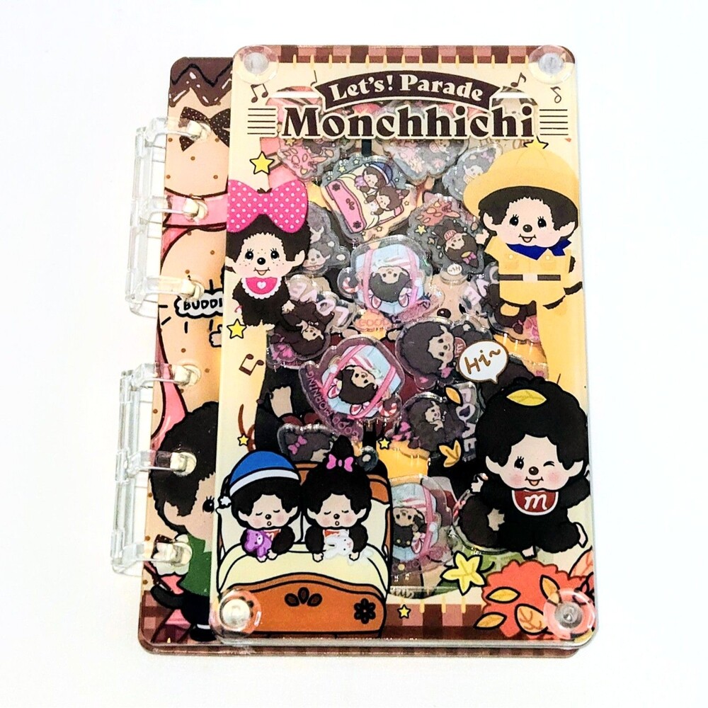 MONCHHICHI Shaker Notebook A7 Size 5.5x4in Viral Shaking Kawaii Charm Book NEW